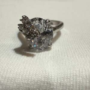 Vintage Sterling Silver Fancy Cluster Cocktail Statement Ring